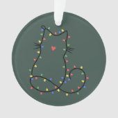 Schattige kat kerst kat moeder grappige kerst kat  ornament (voorkant)
