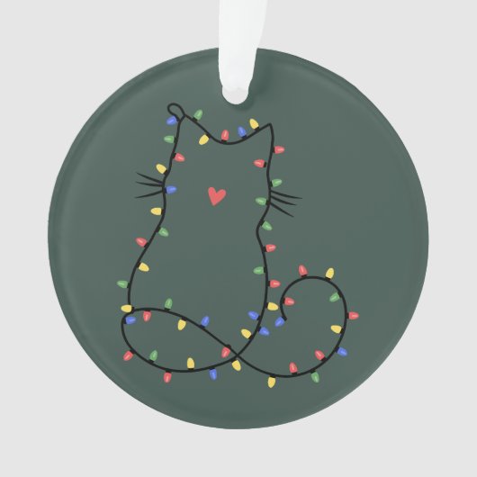 Schattige kat kerst kat moeder grappige kerst kat  ornament (voorkant)