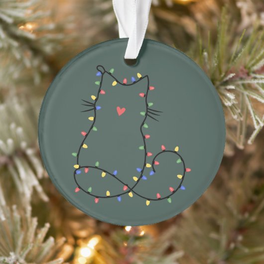 Schattige Kat Kerstmis Kat Moeder Grappige Kerstmi Ornament (Boom)