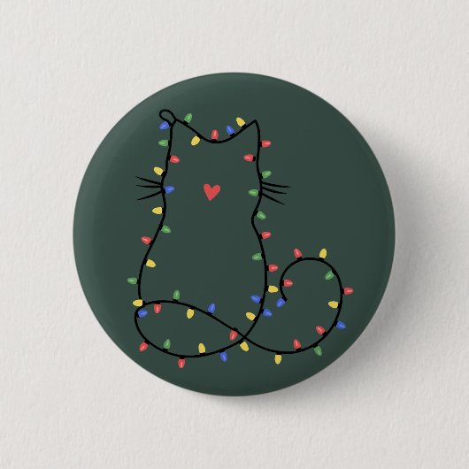 Schattige Kat Kerstmis Kat Moeder Grappige Kerstmi Ronde Button 5,7 Cm (Voorkant)