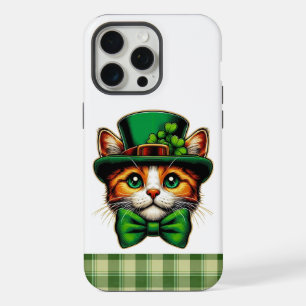 Schattige kat/kitten St. Patrick's Day iPhone 15 Pro Max Case