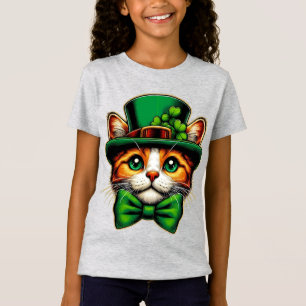 Schattige kat/kitten St. Patrick's Day T-shirt
