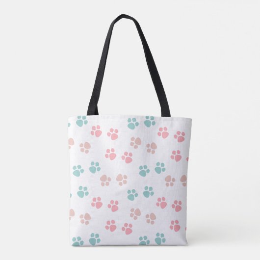 Schattige Kat Kittens Katten in Roze Beker Monogra Tote Bag (Achterkant)