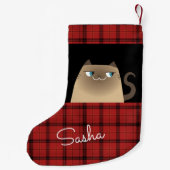 Schattige kat kleine kerstsok (Achterkant)