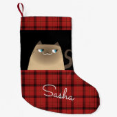 Schattige kat kleine kerstsok (Voorkant)