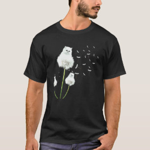 Schattige Kat Kleuter Paardenbloem Vliegende Hond T-shirt