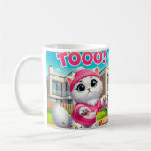 schattige kat koffiemok (Links)