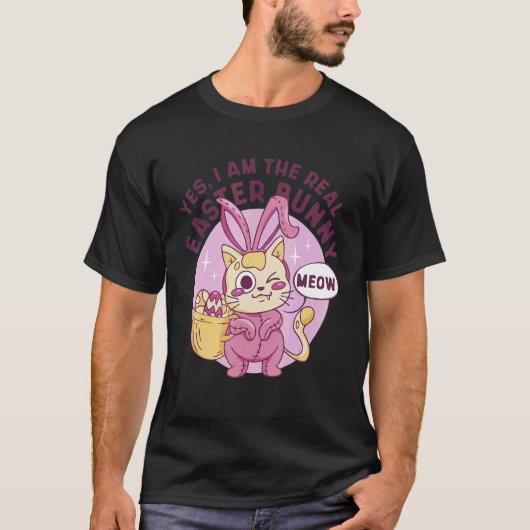 Schattige Kat Konijn T-shirt (Voorkant)