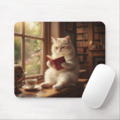 Schattige Kat Leest Muismat (Met muis)