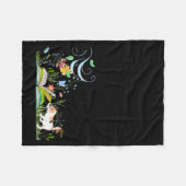 Schattige Kat lezen in de tuin fleece deken (Voorkant (Horizontaal))