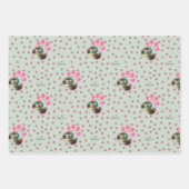 Schattige Kat Liefde Drie Custom Cat Foto's Inpakpapier Vel (Voorkant 2)