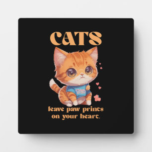 schattige kat liefde fotoplaat