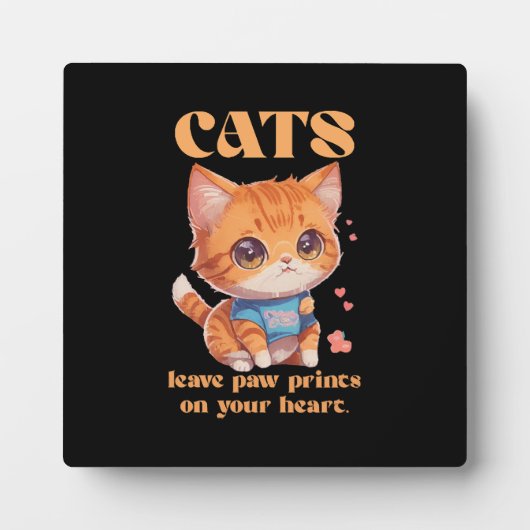 schattige kat liefde fotoplaat (Voorkant)