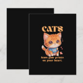 schattige kat liefde informatiekaartje (Voorkant / Achterkant)