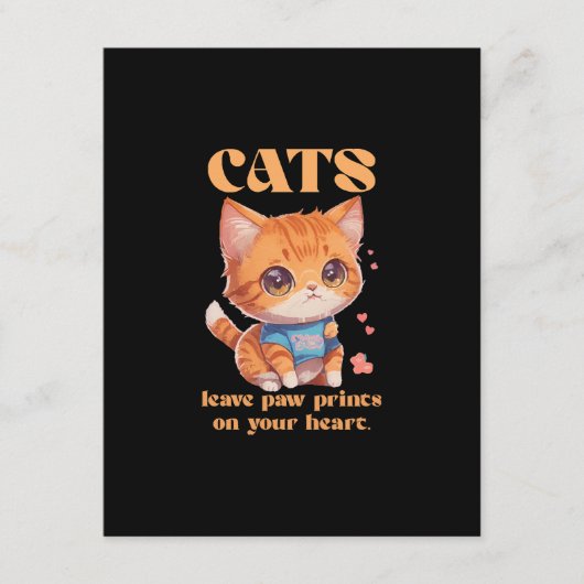 schattige kat liefde informatiekaartje (Voorkant)