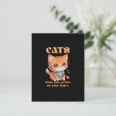 schattige kat liefde informatiekaartje (Staand voorkant)
