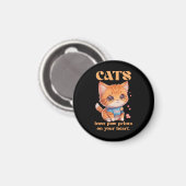 schattige kat liefde magneet (Voorkant / Achterkant)