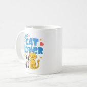 Schattige Kat Liefhebber Koffiemok (Voorkant links)