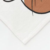 Schattige kat maait poot wit bruine kastanjemodern fleece deken (Hoek)