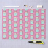 Schattige kat meisjes roze tissuepapier (Craft)