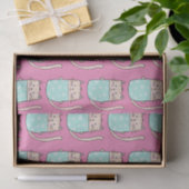 Schattige kat meisjes roze tissuepapier (Geschenk)