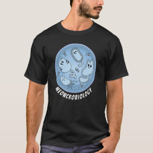 Schattige Kat Meowcrobiologie Bacteriën Microbiolo T-shirt