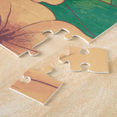 Schattige kat met bloemen legpuzzel (Zijkant)