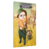 Schattige kat met kip op Boerderij Klembord (Rechts)