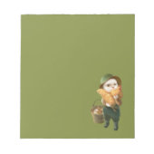 Schattige kat met kip op Boerderij Notitieblok (Voorkant)