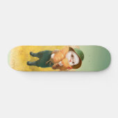 Schattige kat met kip op Boerderij Persoonlijk Skateboard (Horizontaal)