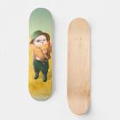 Schattige kat met kip op Boerderij Persoonlijk Skateboard (Voorkant)