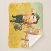 Schattige kat met kip op Boerderij Sherpa Deken (Voorkant)