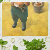 Schattige kat met kip op Boerderij Theedoek (Gevouwen)