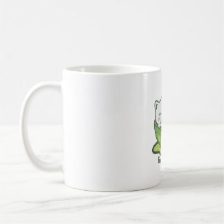Schattige kat met matcha-drank koffiemok