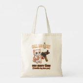 Schattige Kat Met Pistool Grappige Korte Meme Tote Bag (Achterkant)