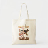Schattige Kat Met Pistool Grappige Korte Meme Tote Bag (Voorkant)