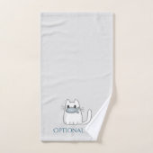 Schattige Kat met Prijs Vis Bad Handdoek (Handdoek)