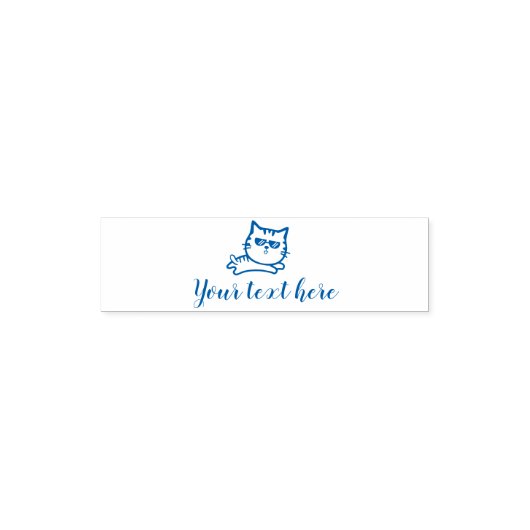 Schattige kat met tekst zelfinktende stempel (Design)