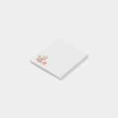 Schattige kat met theekopje cartoon post-it® notes (Schuin)