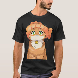 Schattige Kat met Vissen Hoed T-shirt
