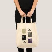Schattige kat met vlekken Whimiscal Tote Bag (Voorkant (product))