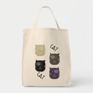 Schattige kat met vlekken Whimiscal Tote Bag