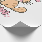 schattige kat miauw cadeaupapier (Hoek)