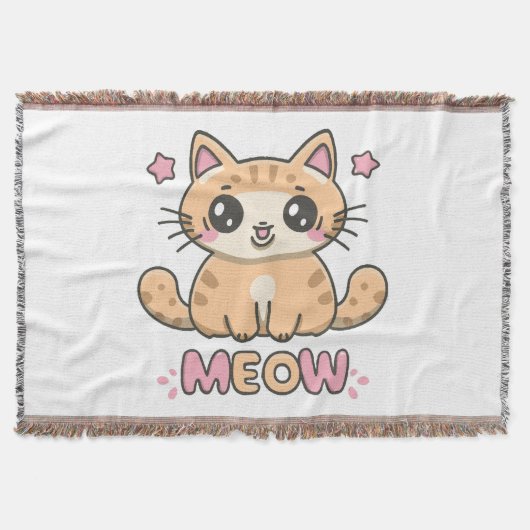 schattige kat miauw deken (Voorkant)