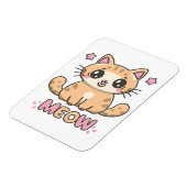 schattige kat miauw magneet (Linkerzijde)