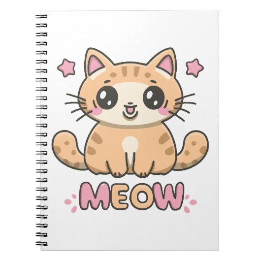 schattige kat miauw notitieboek (Voorkant)