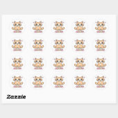 schattige kat miauw ronde sticker (Vel)