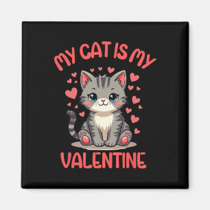 Schattige Kat, Mijn Kat Is Mijn Valentijn, Single Magneet