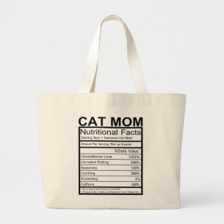 Schattige Kat Moeder Kitten Zwarte Kitty Crazy Cat Grote Tote Bag