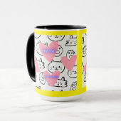 schattige kat mok (Voorkant links)